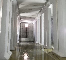雨水調整池内部の様子