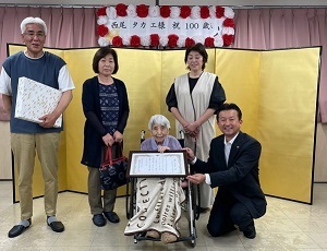 100歳到達者訪問