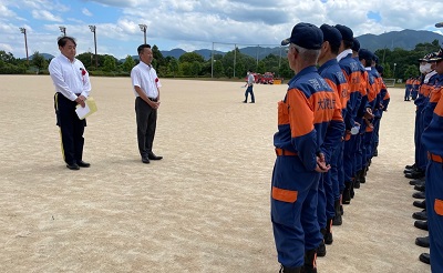 令和5年度公益財団法人大阪府消防協会南河内地区支部総合訓練及び支部長表彰式