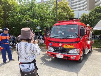 消防車両展示・撮影