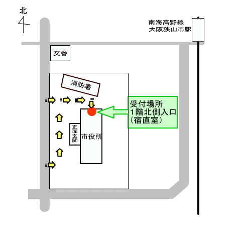 受付場所の地図