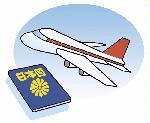 飛行機とパスポート