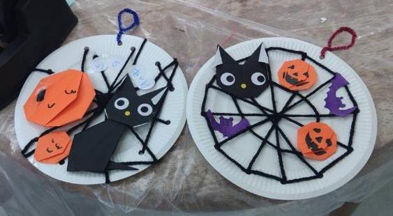 ハロウィンの飾り。