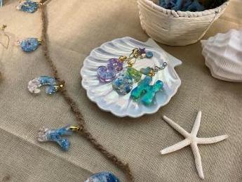 海洋プラスティックでオリジナルチャームをつくろうの写真