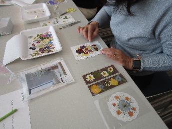 押し花アート講座の写真です