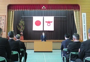 大阪狭山市消防団員辞令交付式