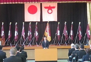 大阪狭山市消防団員辞令交付式
